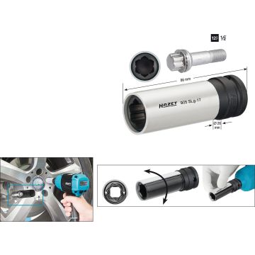 Hazet 905Slg-17 1/2" Kraftpipe Mercedes, 17mm