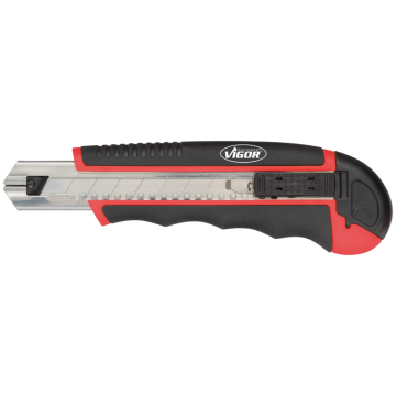 Vigor V4275 Tapetkniv 18mm Brytebl.6Xmagas