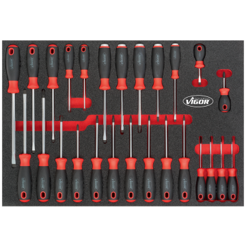 Vigor V4588 Skrutrekkersett 59Stk 3/3+Ms