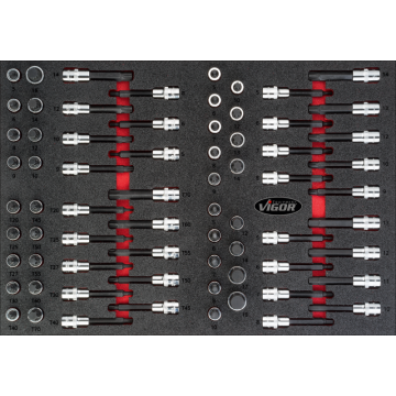 Vigor V4753 Skrutrekkerpiper 69Stk 3/3+ Ms