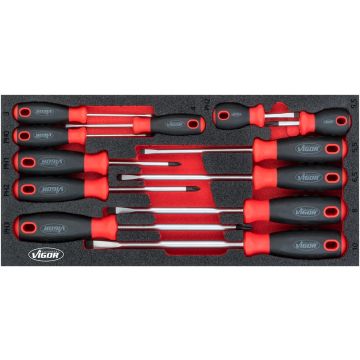 Vigor V4989 Skrutrekkersett 12Stk 1/3+