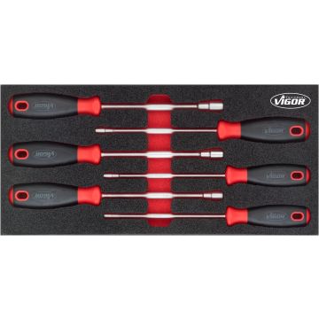 Vigor V4997 Sekskanttrekkere 6Stk 1/3+Ms