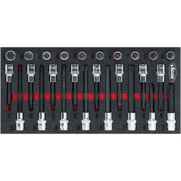 Vigor V5095 Torxsett 3 Lengder 1/3+Ms