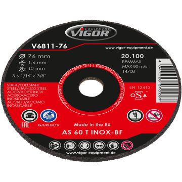 Vigor V6811-76 Kappeskive 76X1,6X 10mm 25Pk