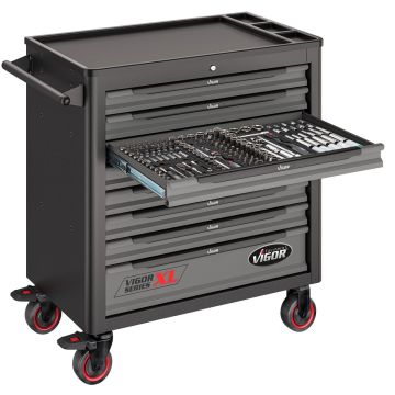 Vigor V4542 Verktøyvogn XL, inkl 374 verktøy