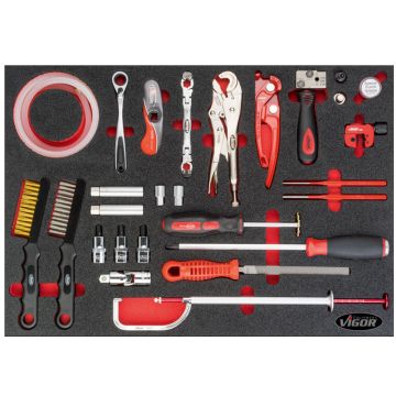 Vigor V4757 Innlegg Bremseverktøy, 27 deler