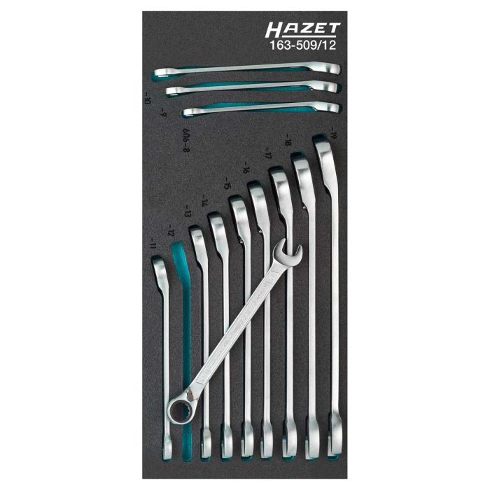 Hazet 163-509/12 Innlegg med skrallenøkler, 12 deler