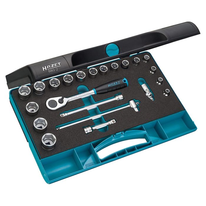 Hazet 880-2 Pipesett 3/8" 6-kant, 22 deler