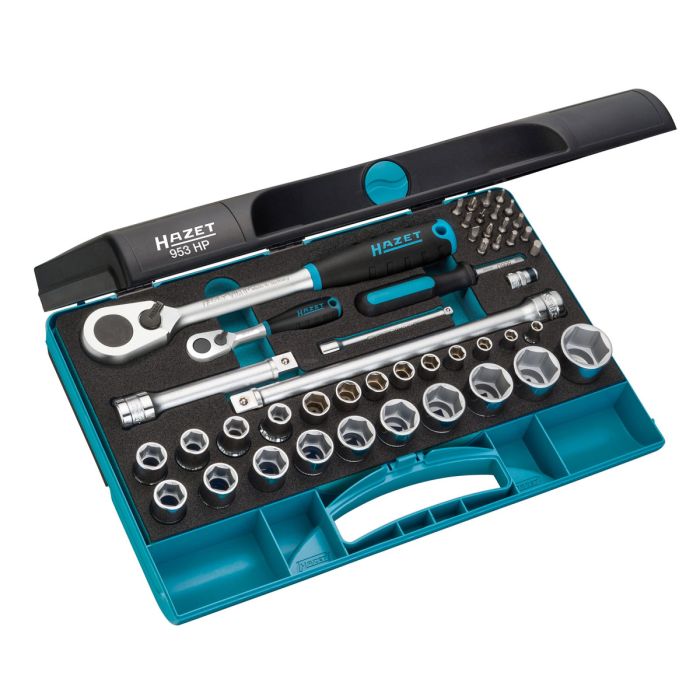 Hazet 953 Hp 1/2" & 1/4" Pipesett, 47 deler